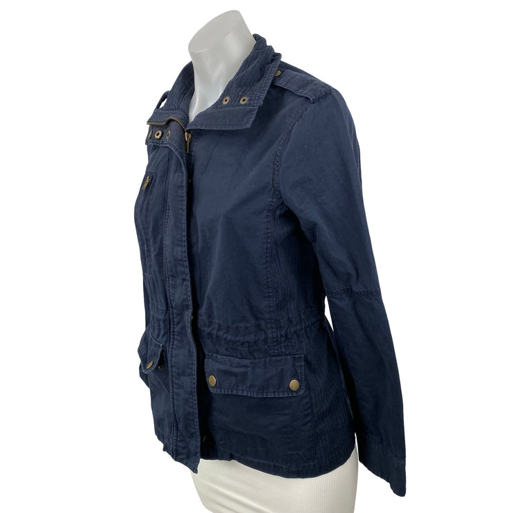 Forever 21 Women's Navy Blue Long Sleeve Full Zip Anorak Outdoor Jacket Size S