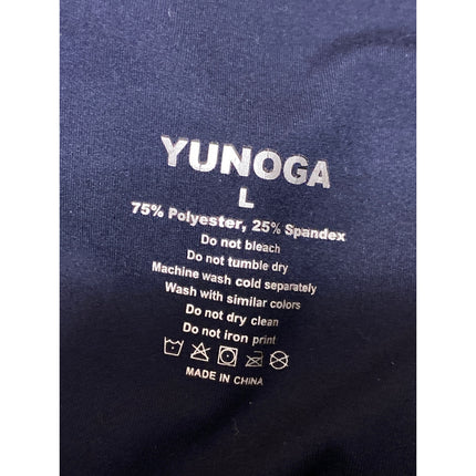 Yunoga Women's High Rise Yoga Gym Workout Athletic Activewear Biker Shorts Sz L