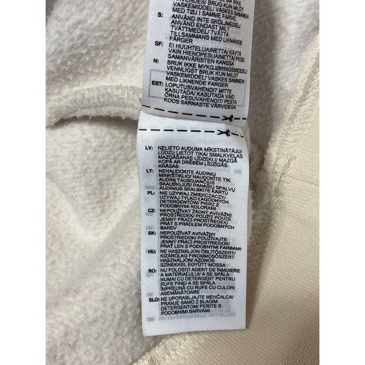 Adidas Cream Logo Long Sleeve Yoga Athletic Activewear Hoodie Sweatshirt Top XL