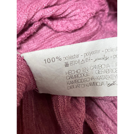 Zara Women's Pink High Waisted Plisse Pull On Wide Leg Trousers Pants Size M