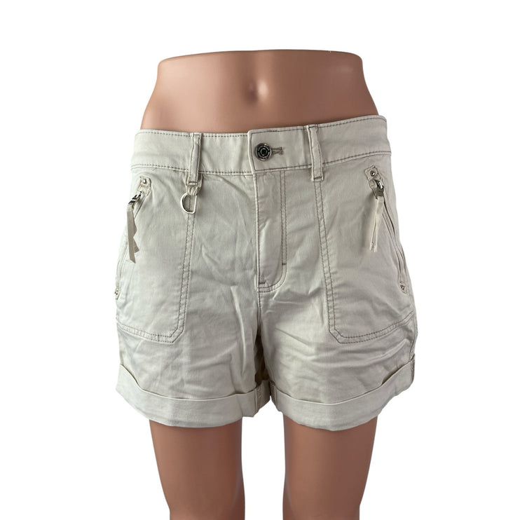 White House Black Market The Pret A Play Beige Outdoor Hiking Cargo Shorts Sz 4