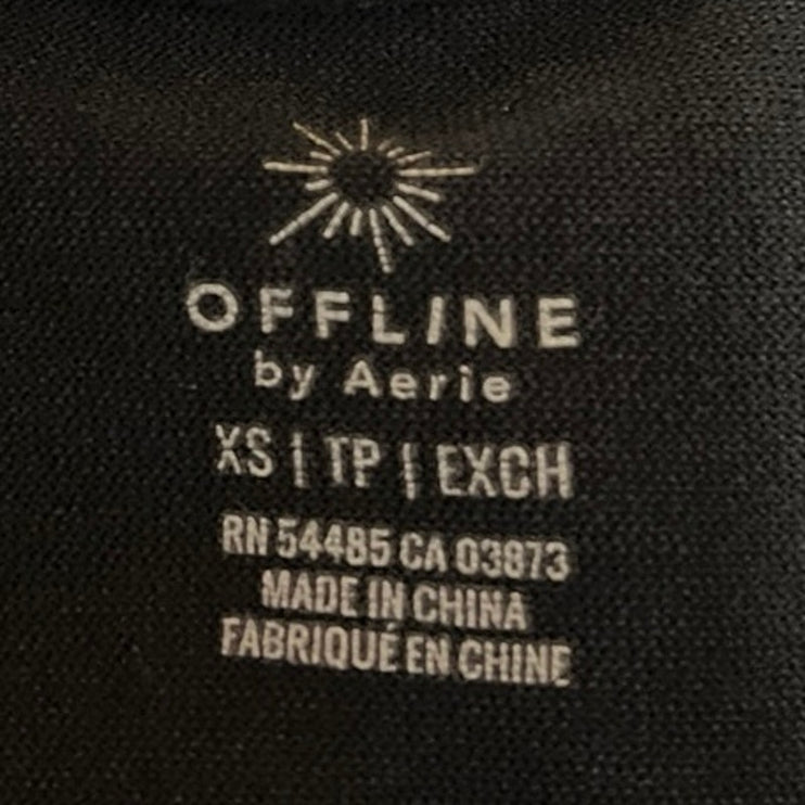 Offline by Aerie Women's Black Sleeveless Workout Muscle Tee Crop Tank Top XS