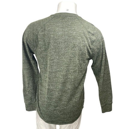 Gap Men's Green Long Sleeve Crew Neck Henley Sweatshirt Sweater Knit Top Size M