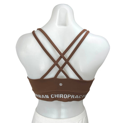 Urban Chiropractic Brown Sleeveless Workout Athletic Sports Bra Crop Top Sz S/M
