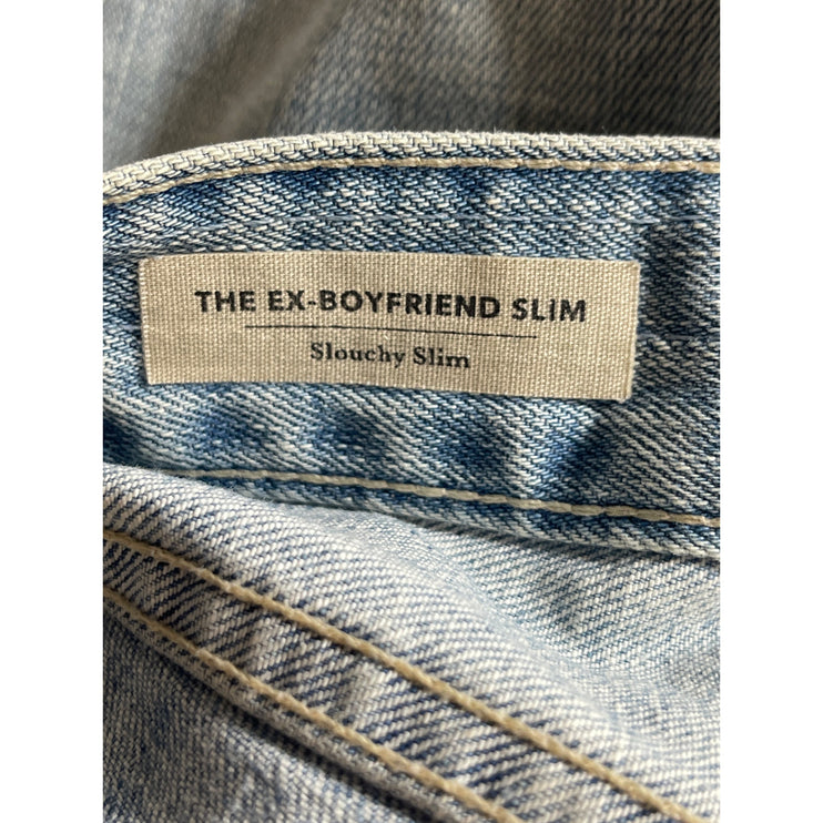 Adriano Goldschmied Distressed Slouchy Slim Boyfriend Denim Jeans Pants Size 28R