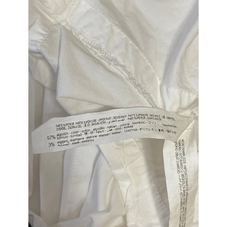 Zara Women's White Sleeveless Ribbed Square Neck Midi A-Line Tank Dress Size S