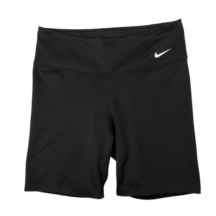 Nike Black Logo High Rise Pull On Stretch Running Athletic Bike Short Size M