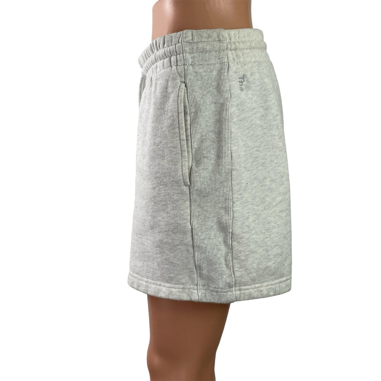 Aritzia Tna Cozy Fleece Women's Gray Drawstring Elastic Waist Lounge Shorts Sz M