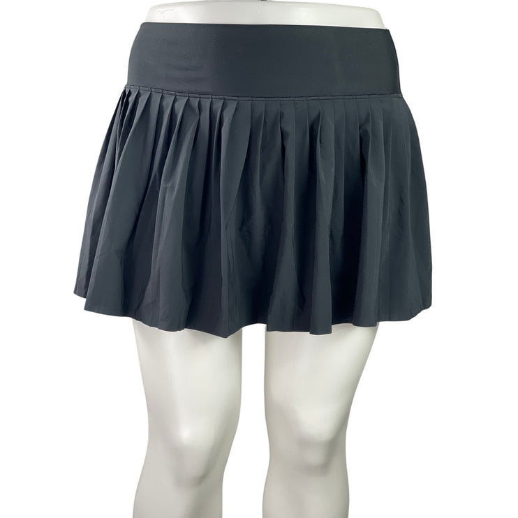 YPB Gray Pleated Activewear Tennis Athletic Skater Flared A-line Skirt Skort XL
