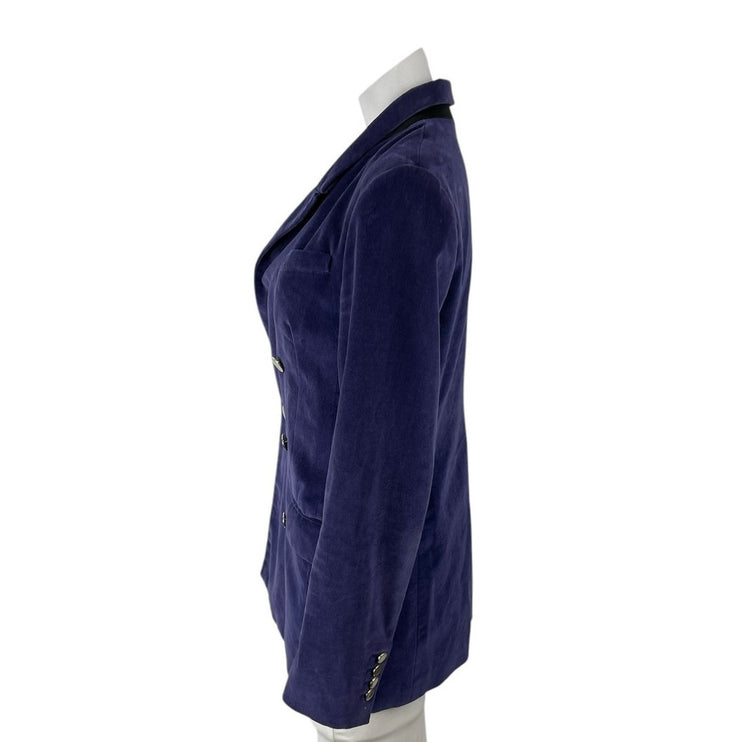 Aritzia Babaton Samuel Velvet Velour Slim Double Breasted Blazer Coat Jacket 2