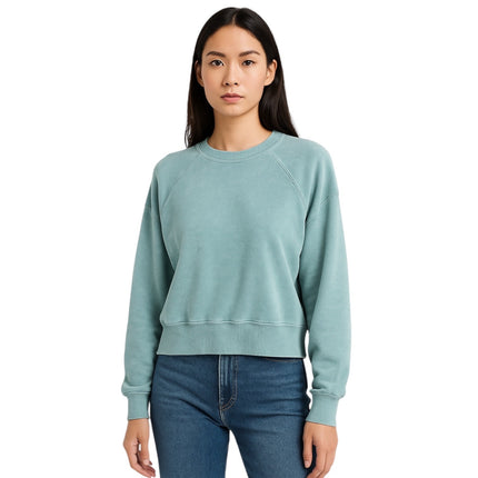 Joy Lab Women's Blue Knit Long Sleeve Crew Neck Sweatshirt Sweater Top Size S