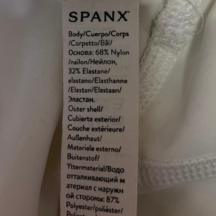 Spanx Get Moving White Tennis Workout Compression A-line Skirt Skort Size S