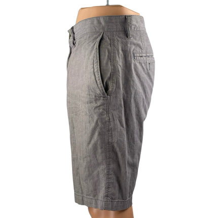 Banana Republic Emerson Men's Gray Mid Rise Slim Straight Chino Khaki Shorts 30