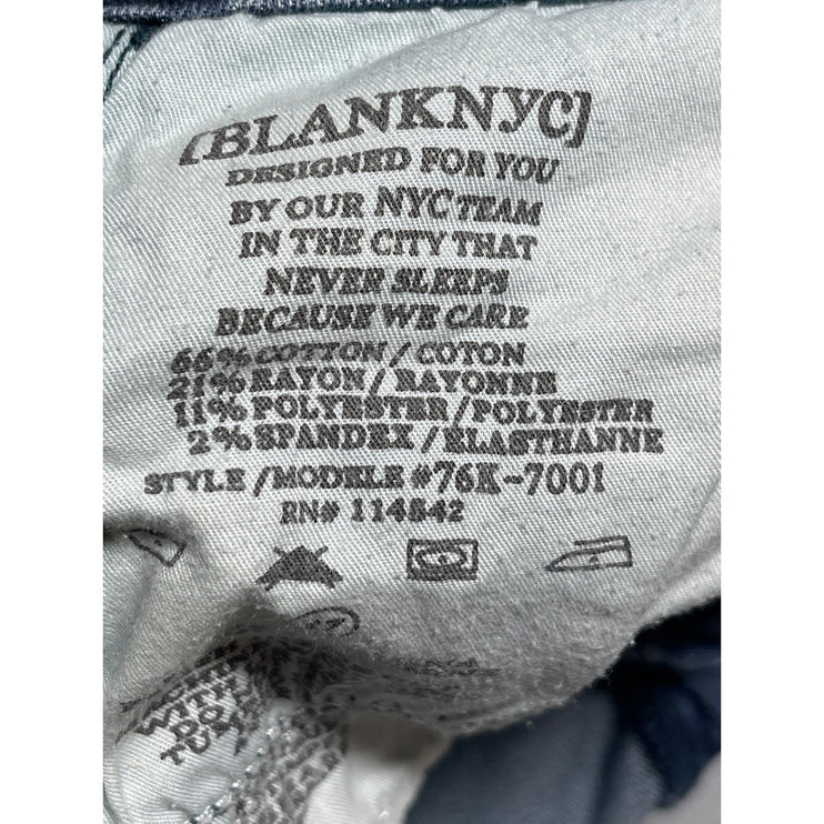 Blank NYC Women's Blue Dark Wash Low Waist Slim Skinny Denim Jeans Pants Size 27