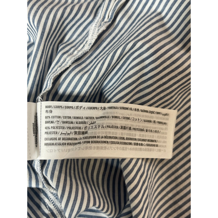 Abercrombie & Fitch Blue Seersucker Striped Long Sleeve Button Down Shirt Top S