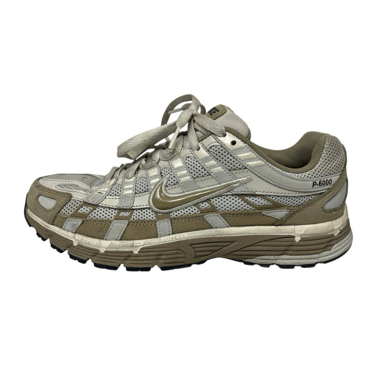 Nike P-6000 Bowerman Brown Gray Mesh Low Top Lace Up Athletic Sneakers Shoes 7