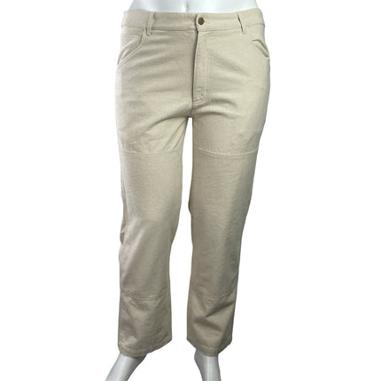 NEW Mollusk California White High Ride Straight Leg Cargo Denim Jeans Pants XL