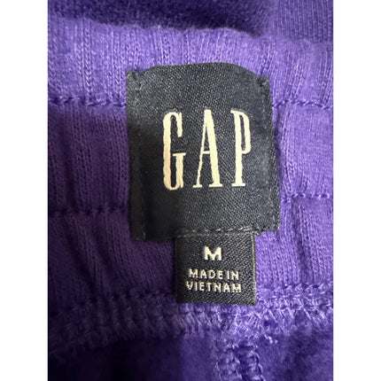 Gap Women's Purple Drawstring Fleece Drawstring Tapered Jogger Sweatpants Size M