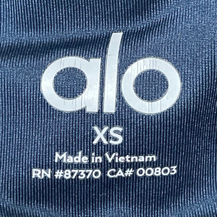 Alo Yoga Women's Navy Blue Crossback Workout Athletic Sports Bra Crop Top XS