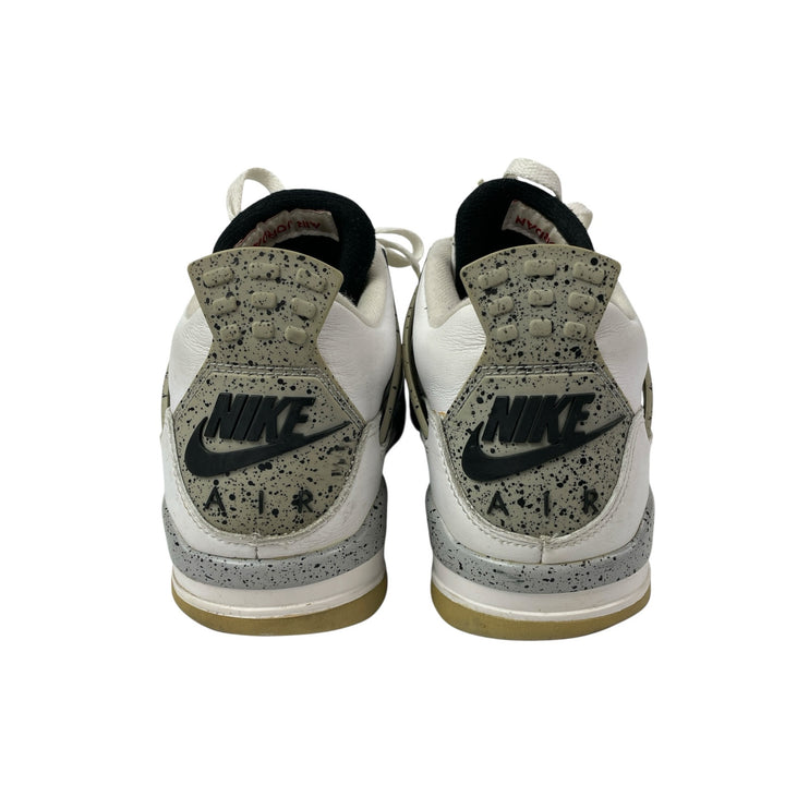 Nike Air Jordan 4 Retro Men's White Athletic Basketball Sneakers Shoes Size 9.5
