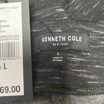 NEW Kenneth Cole Women's Black Charcoal High Waisted Pull On Leggings Pants Sz L