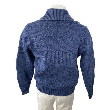 Goodfellow Men's Blue Cable Knit Long Sleeve Button Down Cardigan Sweater Top M