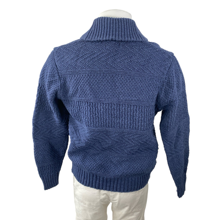 Goodfellow Men's Blue Cable Knit Long Sleeve Button Down Cardigan Sweater Top M