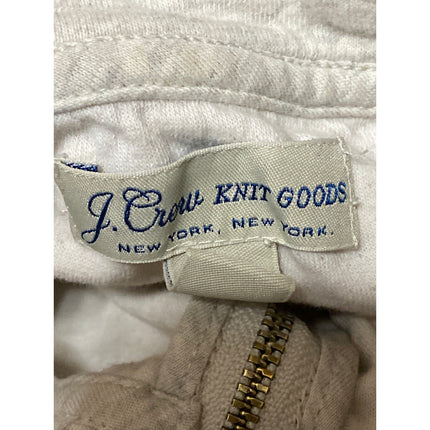 J.Crew Men's Beige Mock Neck Long Sleeve Quarter Zip Sweatshirt Sweater Top Sz M