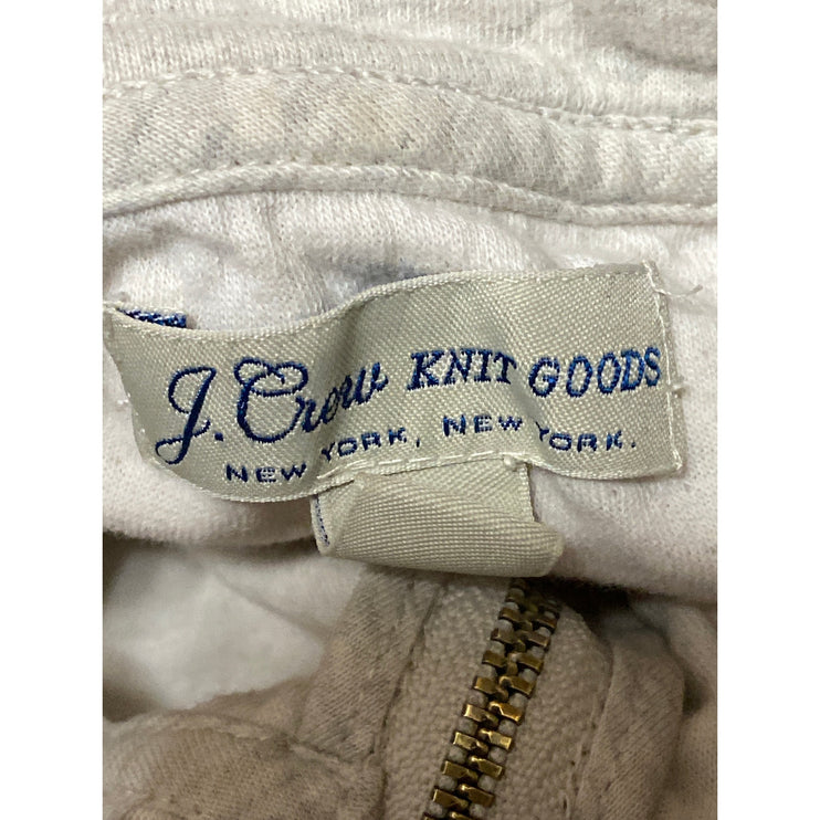 J.Crew Men's Beige Mock Neck Long Sleeve Quarter Zip Sweatshirt Sweater Top Sz M