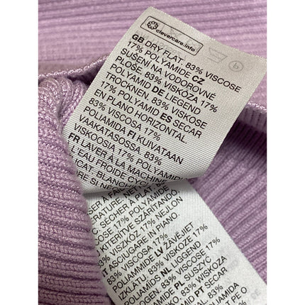 & Other Stories Women's Purple Lilac Ribbed Knit Long Sleeve Full Zip Sweater XS