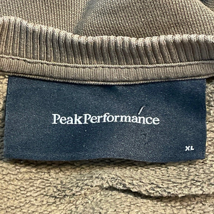 Peak Performance Men's Brown Fleece Embroidered Logo Long Sleeve Sweater Top XL