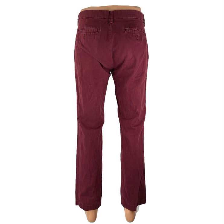 Banana Republic Emerson Men's Red High Rise Straight Denim Jeans Pants Size 32