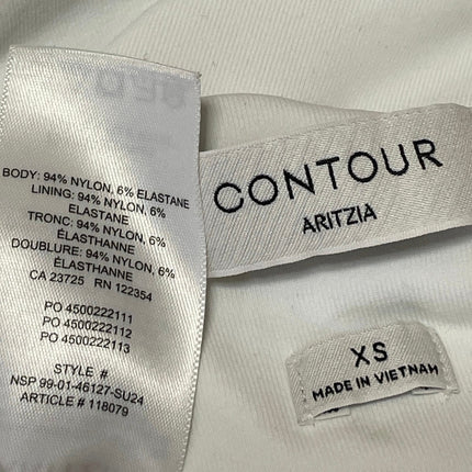 Aritzia Contour Women's White Sleeveless Ribbed Tie Halter Neck Tank Top Size XS
