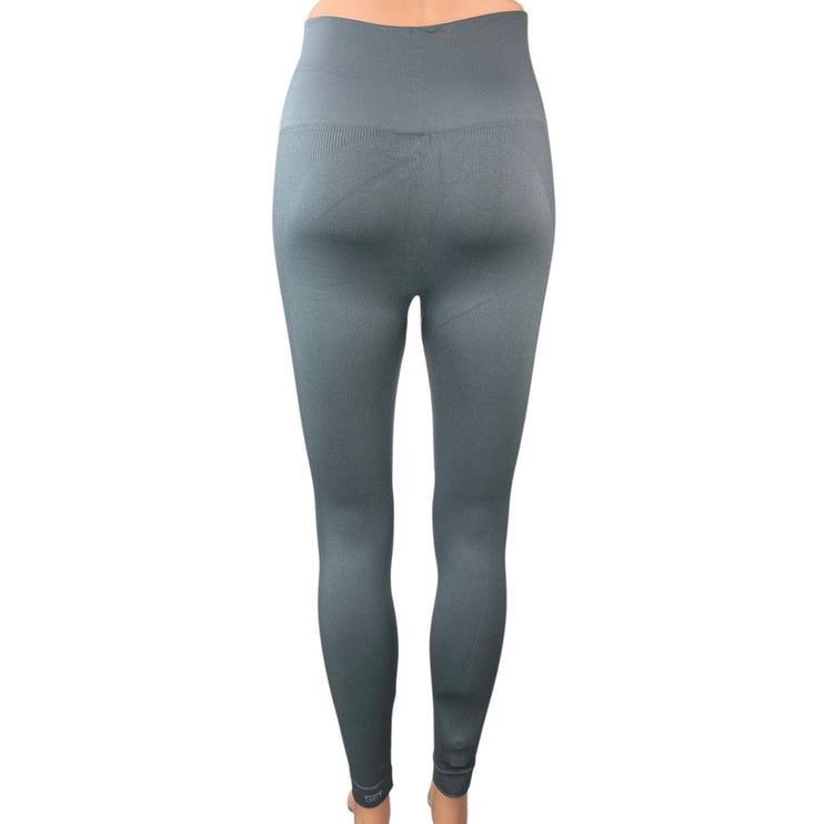 Set Active Women's Gray Blue Mid Rise Athletic Workout Yoga Leggings Pants XS