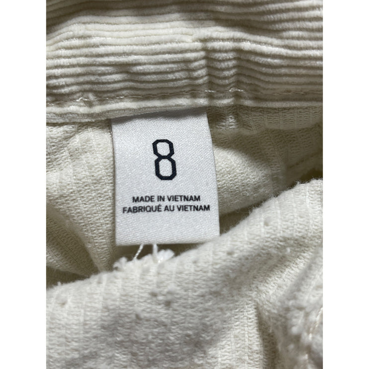 Urban Outfitters BDG White Corduroy Wide Leg Baggy Palazzo Trousers Pants Size 8