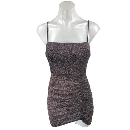 Windsor After Hours Glitter Black Sleeveless Cami Camisole Tank Bodycon Dress S