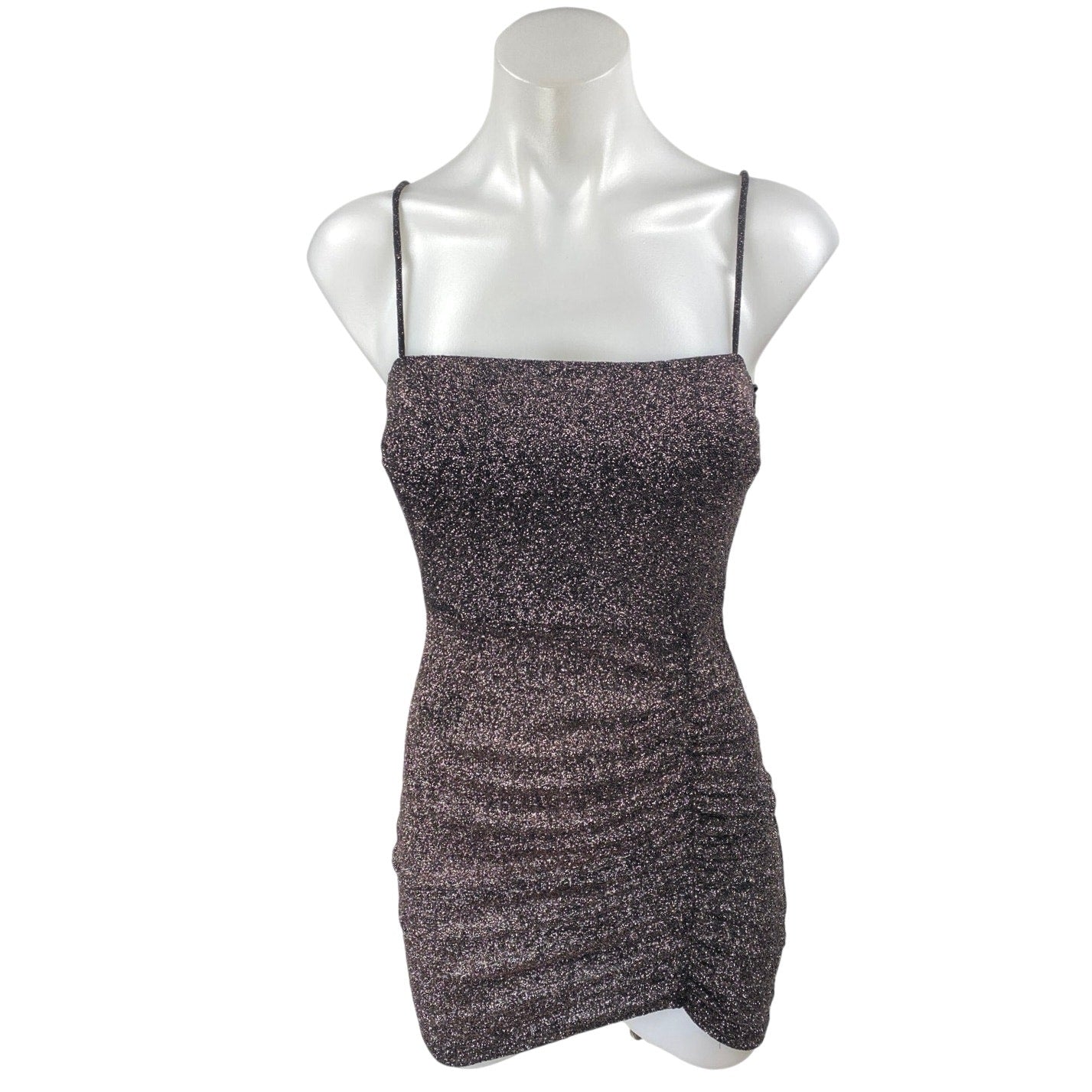 Windsor After Hours Glitter Black Sleeveless Cami Camisole Tank Bodycon Dress S Windsor After Hours Glitter Black Sleeveless Cami Camisole Tank Bodycon Dress S