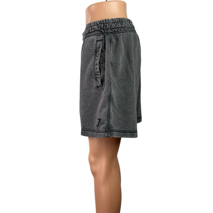 Gymshark Heritage 5" Mens Black Washed Elastic Waist Activewear Gym Shorts Sz M