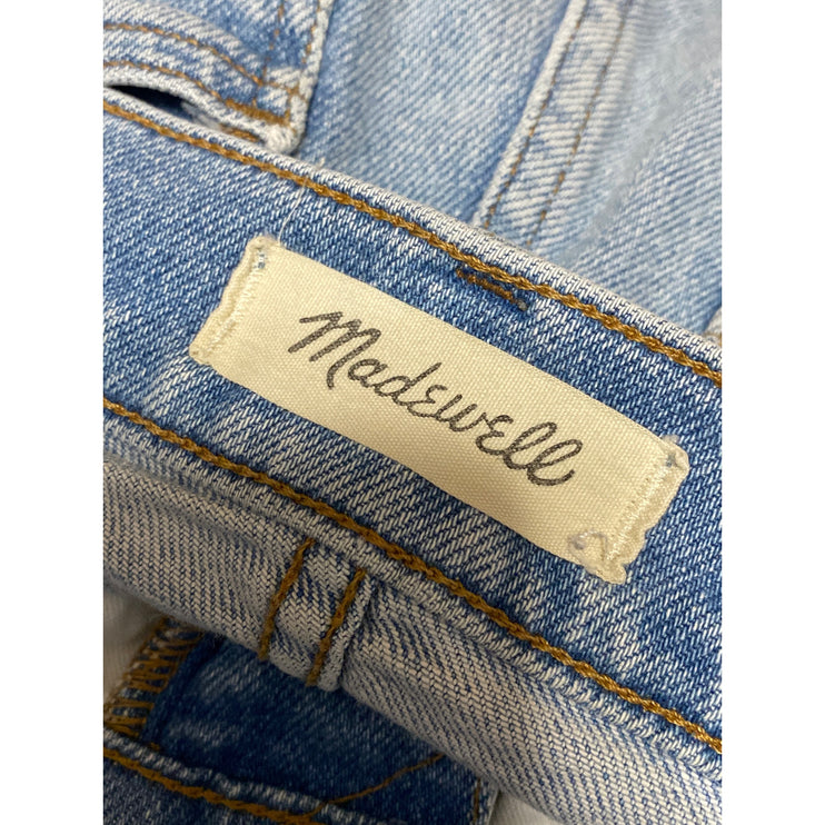 Madewell Womens Light Wash Distressed High Waisted Straight Denim Jeans Pants 30