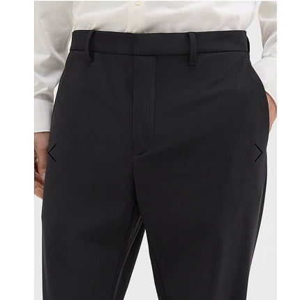NEW $225 Theory Men’s Black Zaine Ankle Stretch Straight Chino Pants Size 36