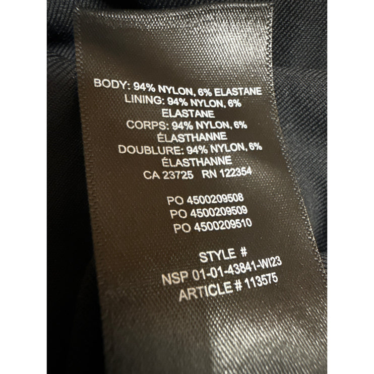 Aritzia Contour Women Black Short Sleeve Mock Neck T Shirt Bodysuit Top Size M