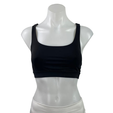 Lululemon Energy Black Sleeveless Strappy Cross Back Sports Bra Crop Tank Top S