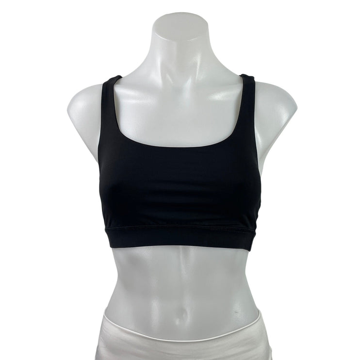 Lululemon Energy Black Sleeveless Strappy Cross Back Sports Bra Crop Tank Top S