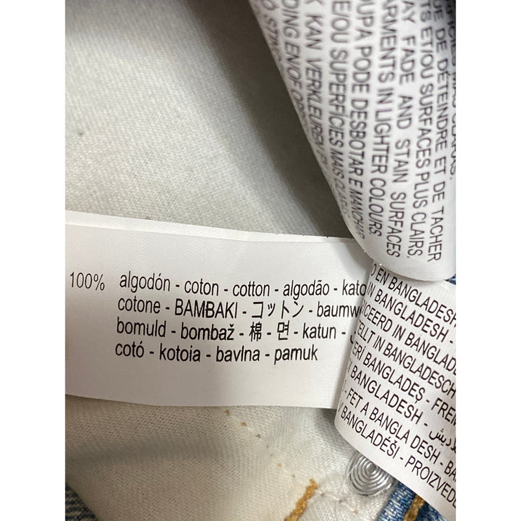 Zara Women's Blue Distressed High Rise Ripped Cut Off Denim Jean Shorts Size 10