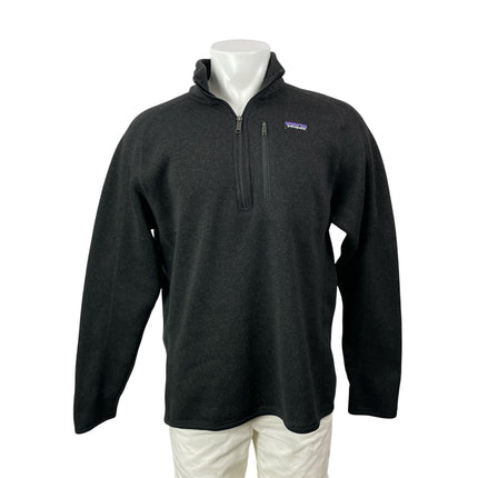 Patagonia Better Men Black Fleece Long Sleeve High Neck Sweatshirt Sweater Top L