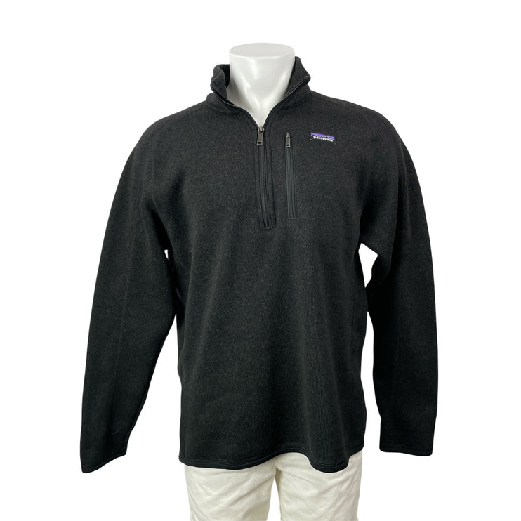 Patagonia Better Men Black Fleece Long Sleeve High Neck Sweatshirt Sweater Top L