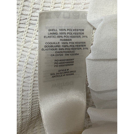Aritzia Wilfred White Long Balloon Sleeve Smocked Mock Neck Blouse Top Size 2XS