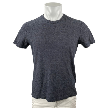 Theory Men's Black Striped Short Sleeve Crew Neck Basic T Shirt Tee Top Size M