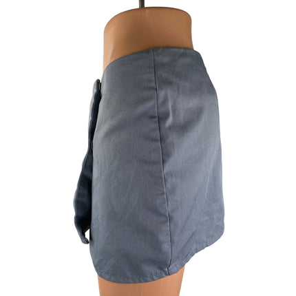 Motel Women's Gray Cargo Pocket High Rise Mini Athletic Utility Cargo Skirt XS