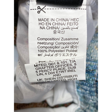 Manfinity Men's Blue Floral High Rise Elastic Waist Drawstring Bermuda Shorts L